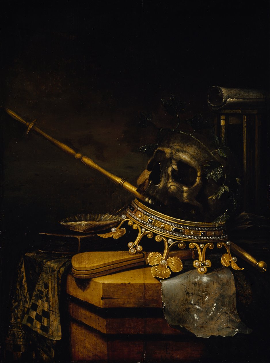 Vanitas Natürmort, 1661. by Edward Collier