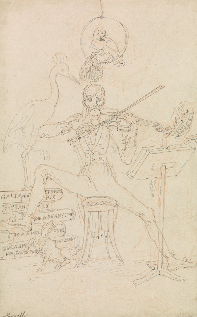 Karikatür Otoportre by Edward Francis Burney