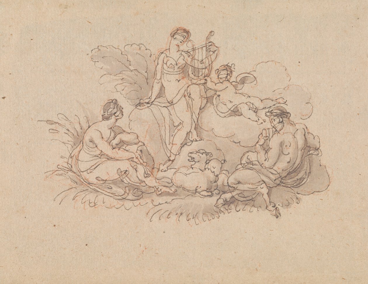Erato ve Pan by Edward Francis Burney