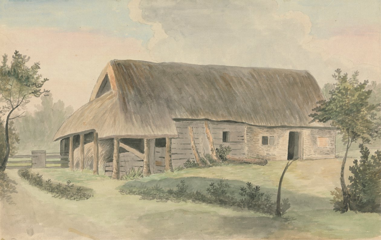 Saz çatılı Ahır by Edward Francis Burney