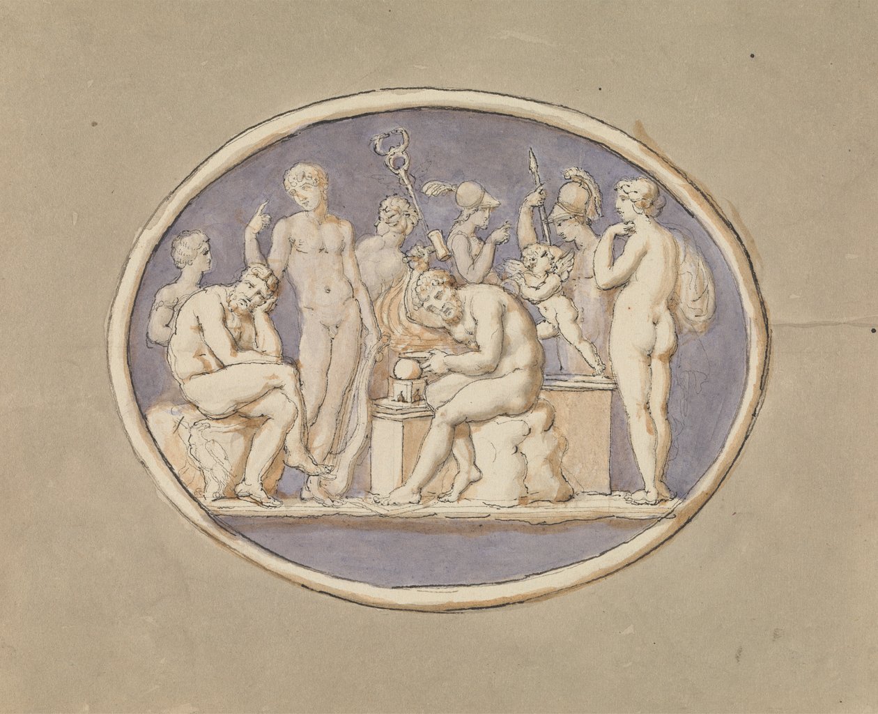 Vulcan ve Tanrılar ve Tanrıçalar by Edward Francis Burney