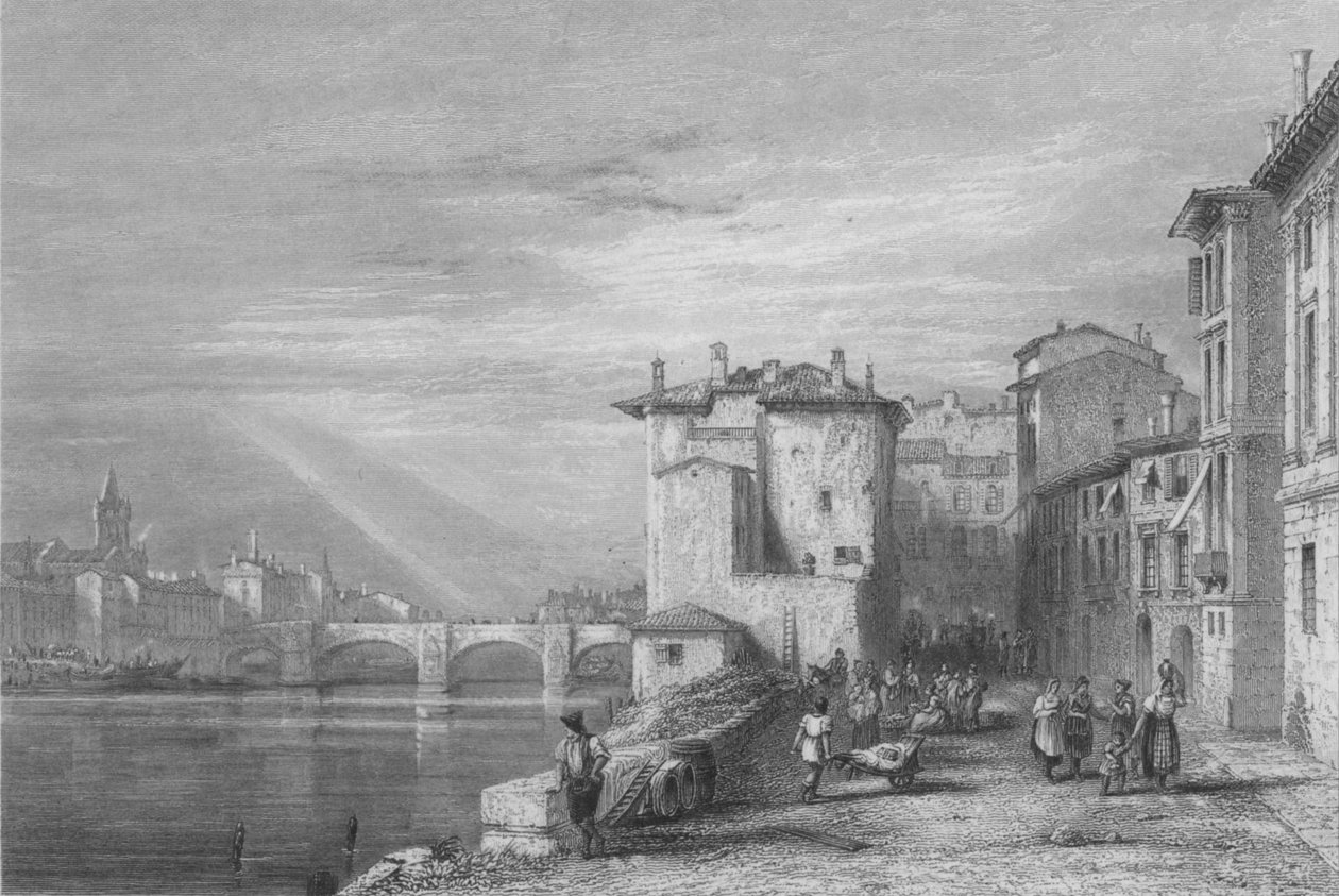 Verona, 1832. by Edward Francis Finden