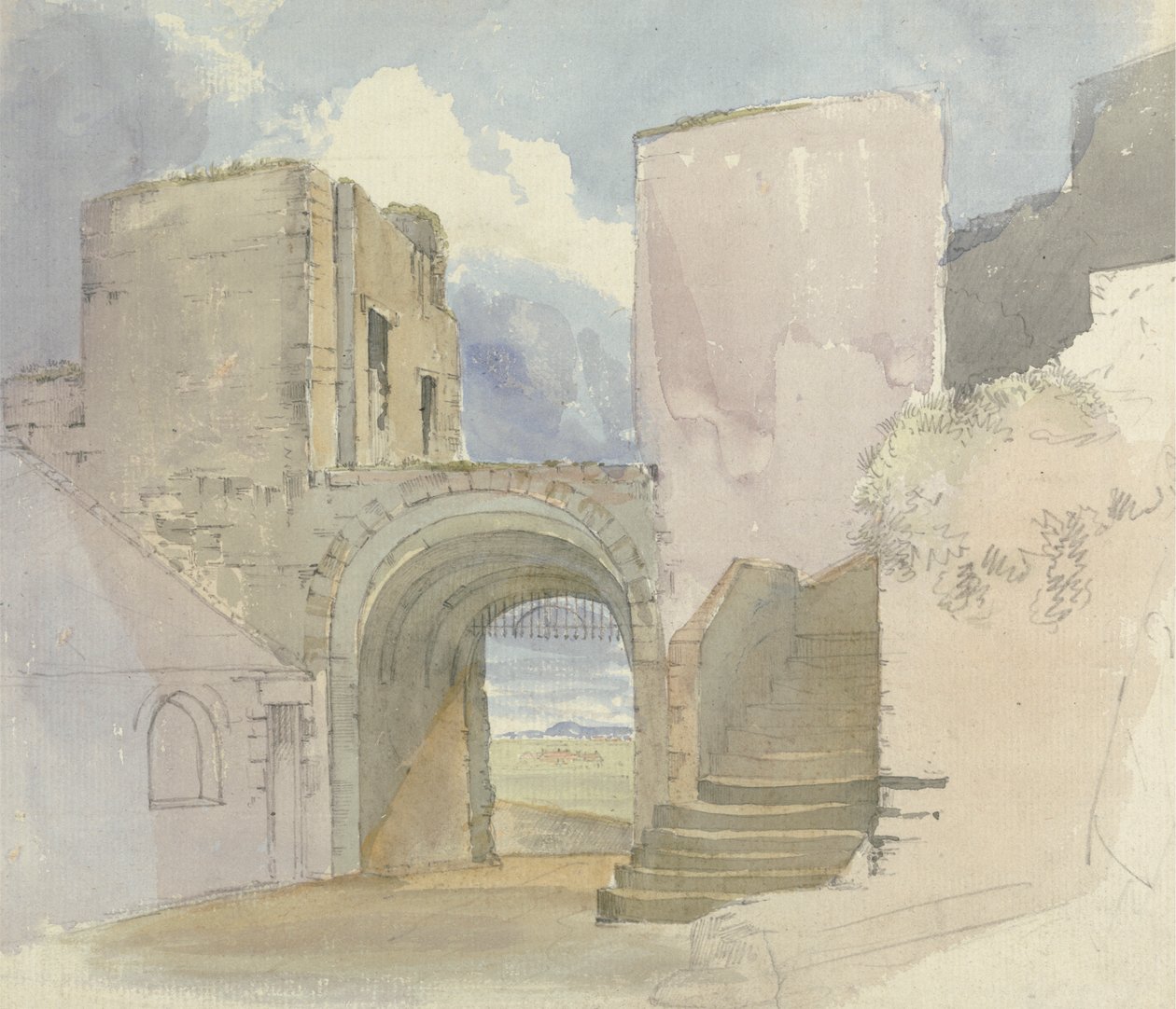 Bamburgh Kalesi'ndeki ağ geçidi by Edward Hastings