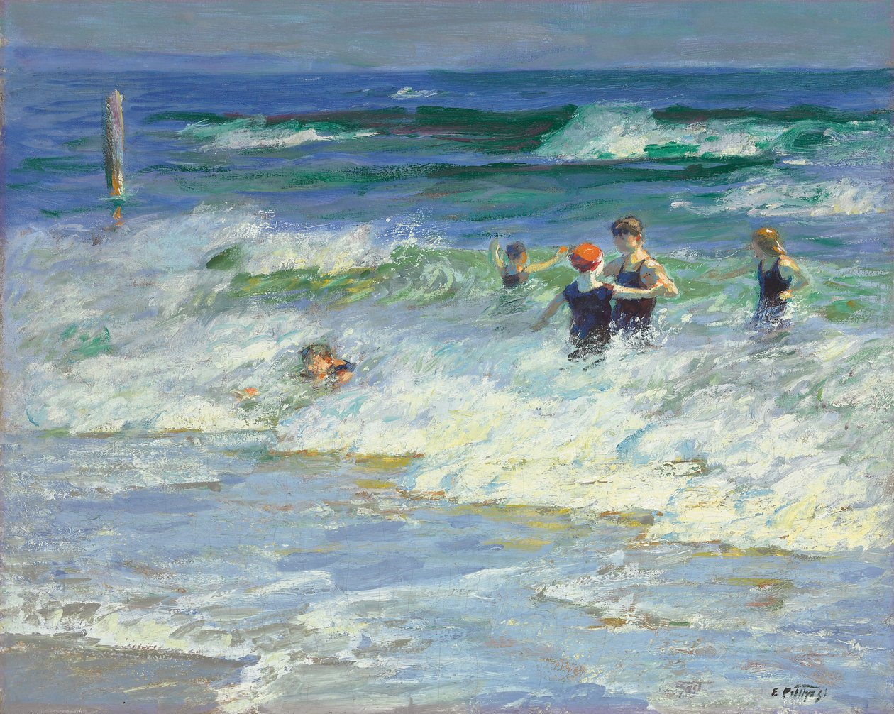 Sörf oynamak by Edward Henry Potthast