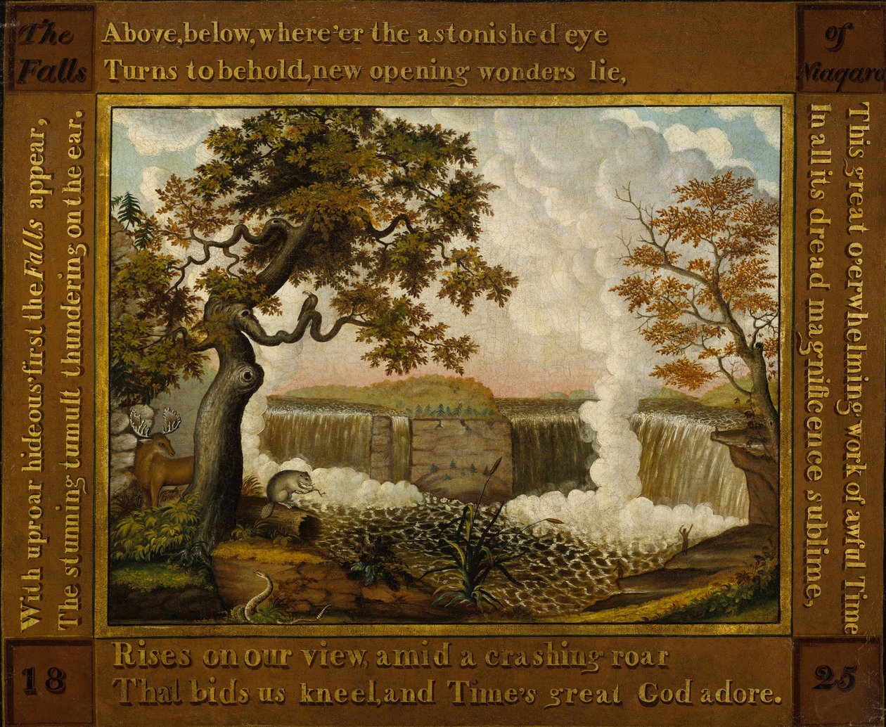 Niagara Şelalesi, yak. 1825. by Edward Hicks