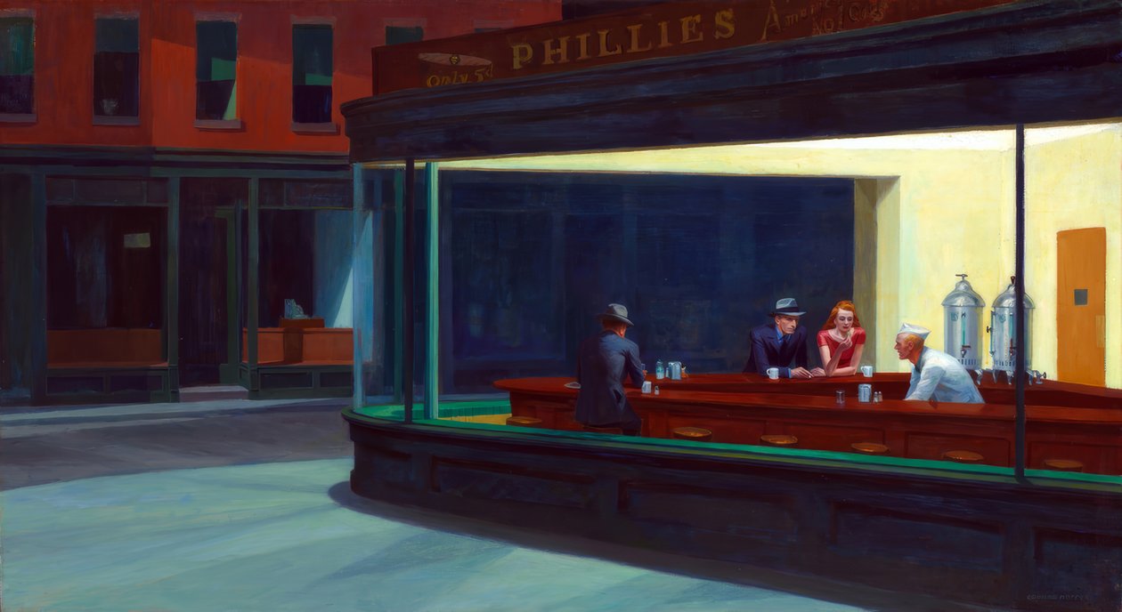 gece şahinleri by Edward Hopper