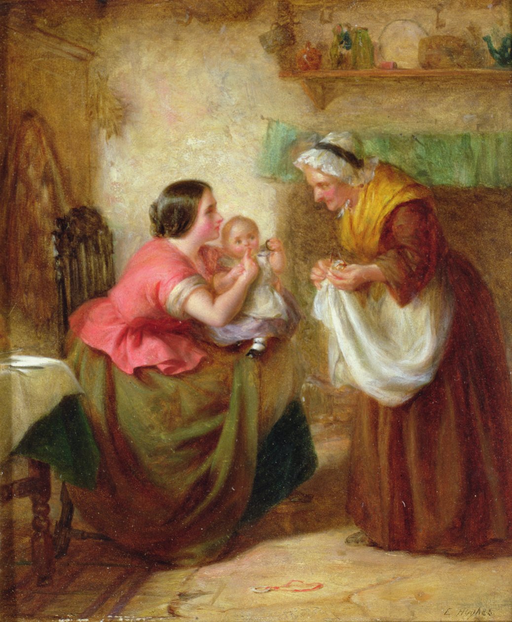 İlk Diş (panelde yağ) by Edward Hughes