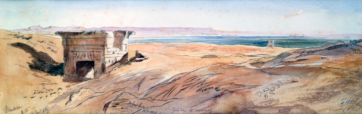 Dendera, 1867 by Edward Lear
