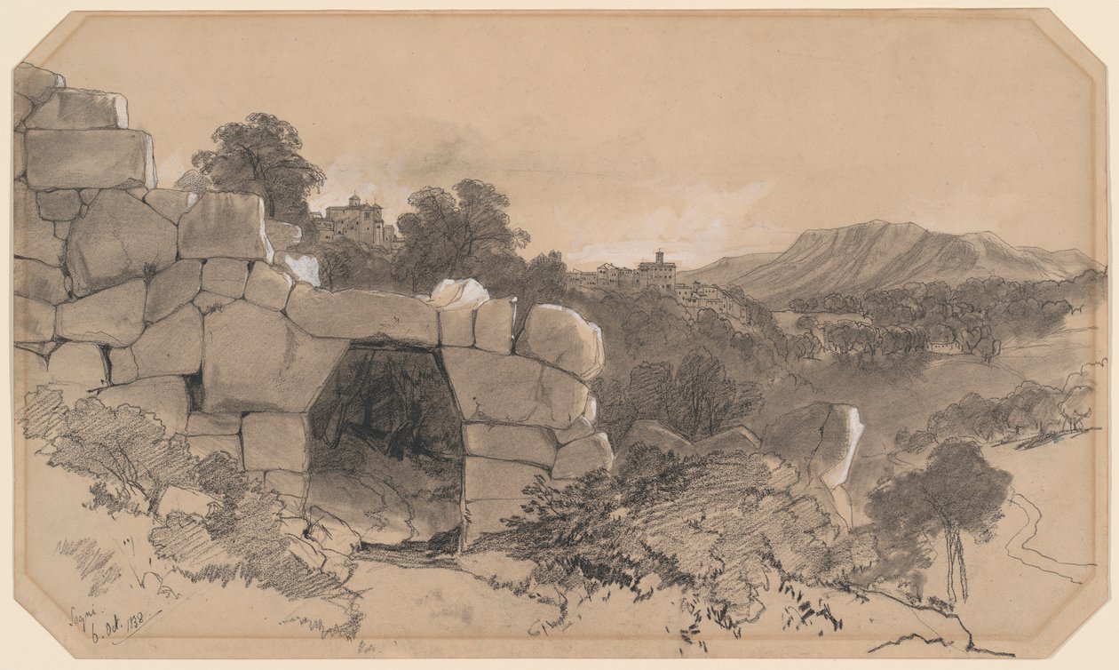 İşaretlerin Yanındaki Manzara by Edward Lear