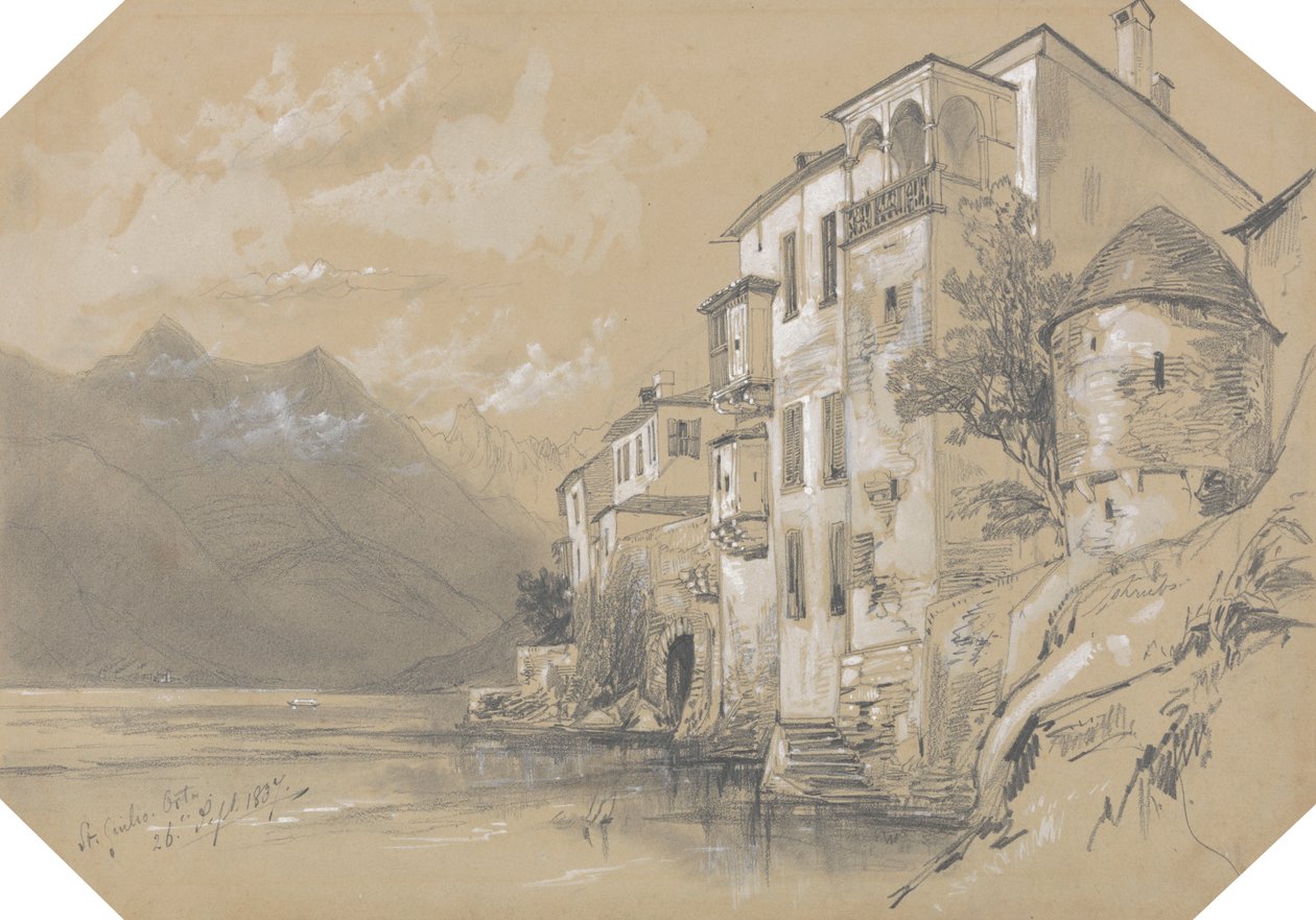 Aziz Giulio, Orta, 26 Eylül 1837 by Edward Lear