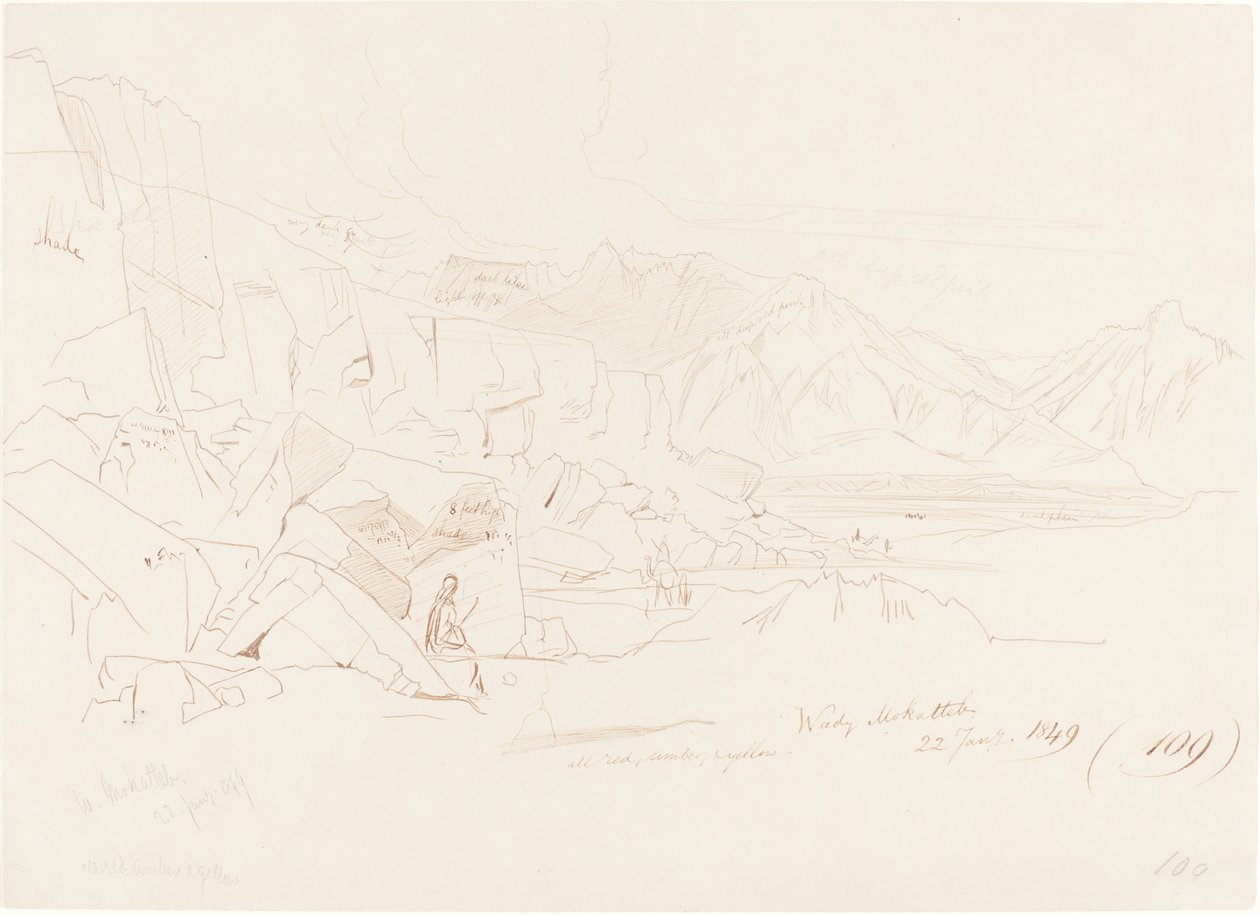 Ofis Vadisi, 1849. by Edward Lear