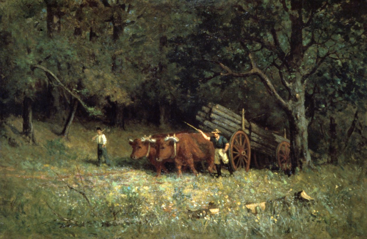 İnekleri Eve Sürmek, 1881. by Edward Mitchell Bannister