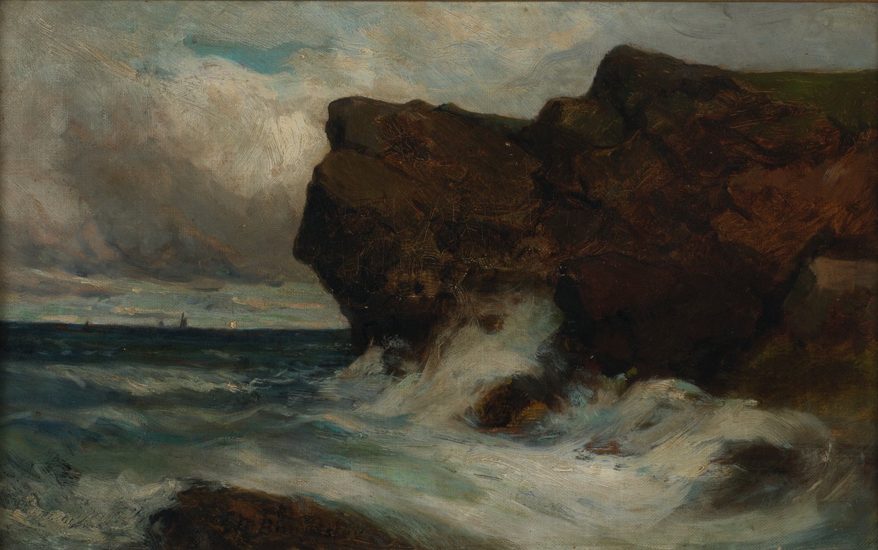 Okyanus Kayalıkları, 1881. by Edward Mitchell Bannister