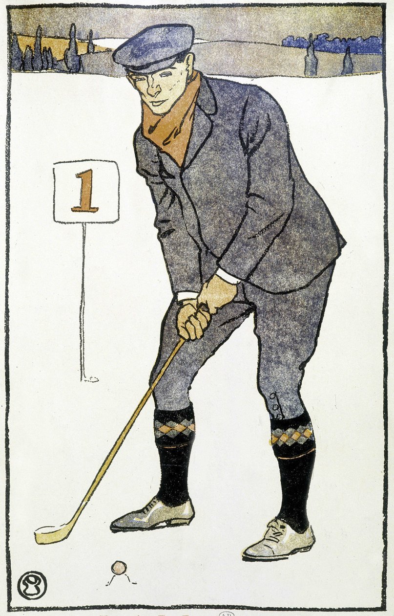 Takvim: Edward Penfield tarafından hazırlanan “” Golf Takvimi” by Edward Penfield