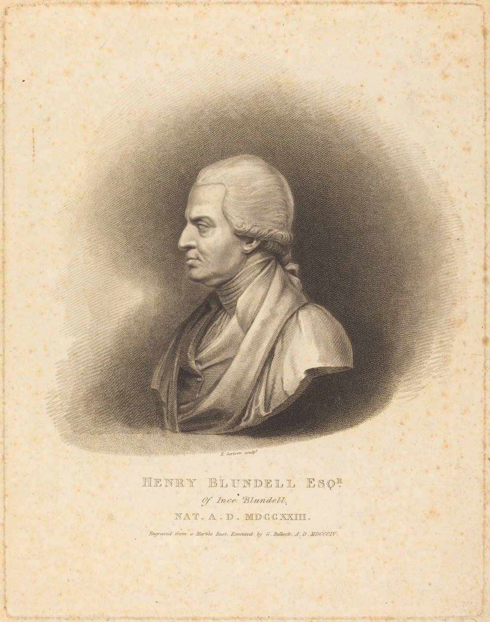 Henry Blundell by Edward Scriven after George Bullock