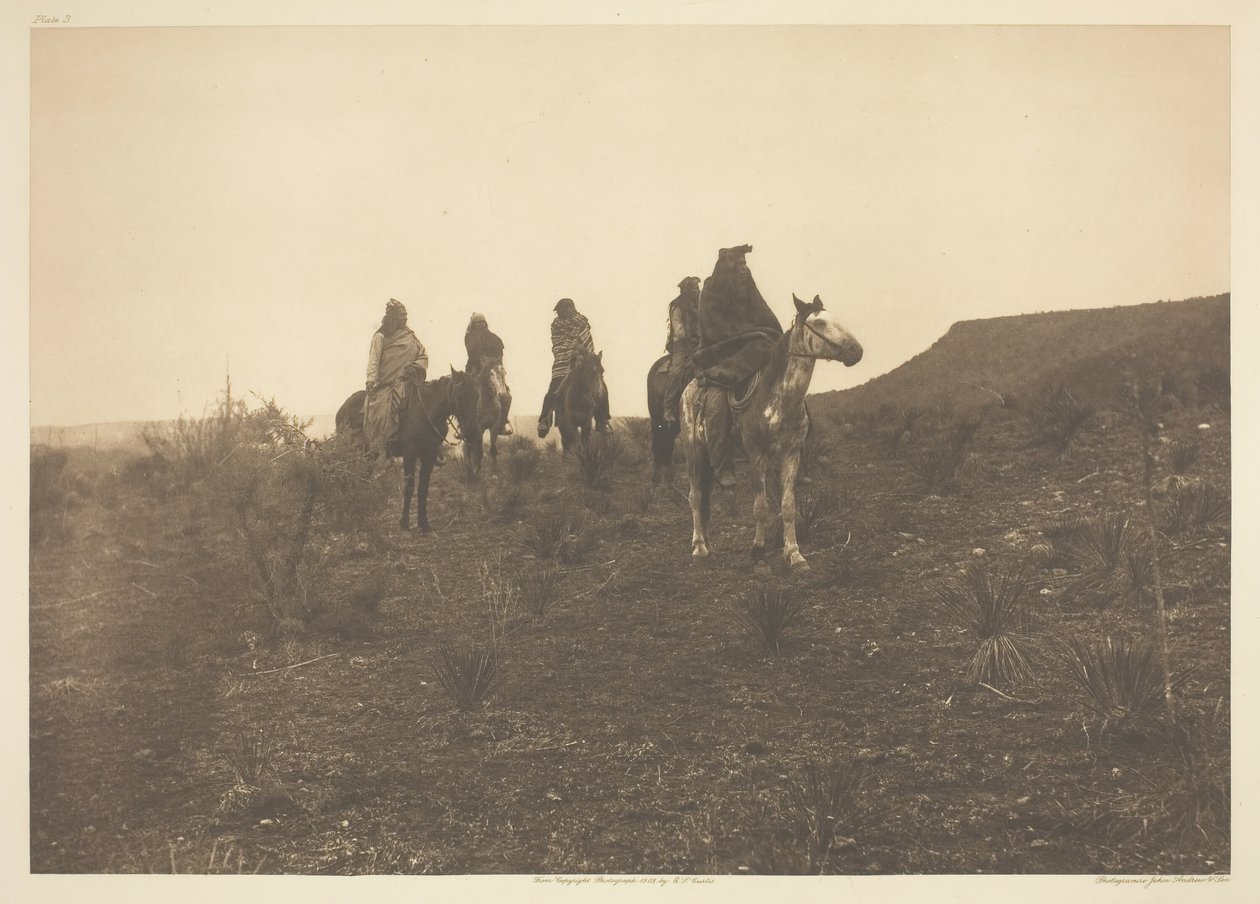 Çöl Gezicileri - Apaçi, 1903. by Edward Sheriff Curtis