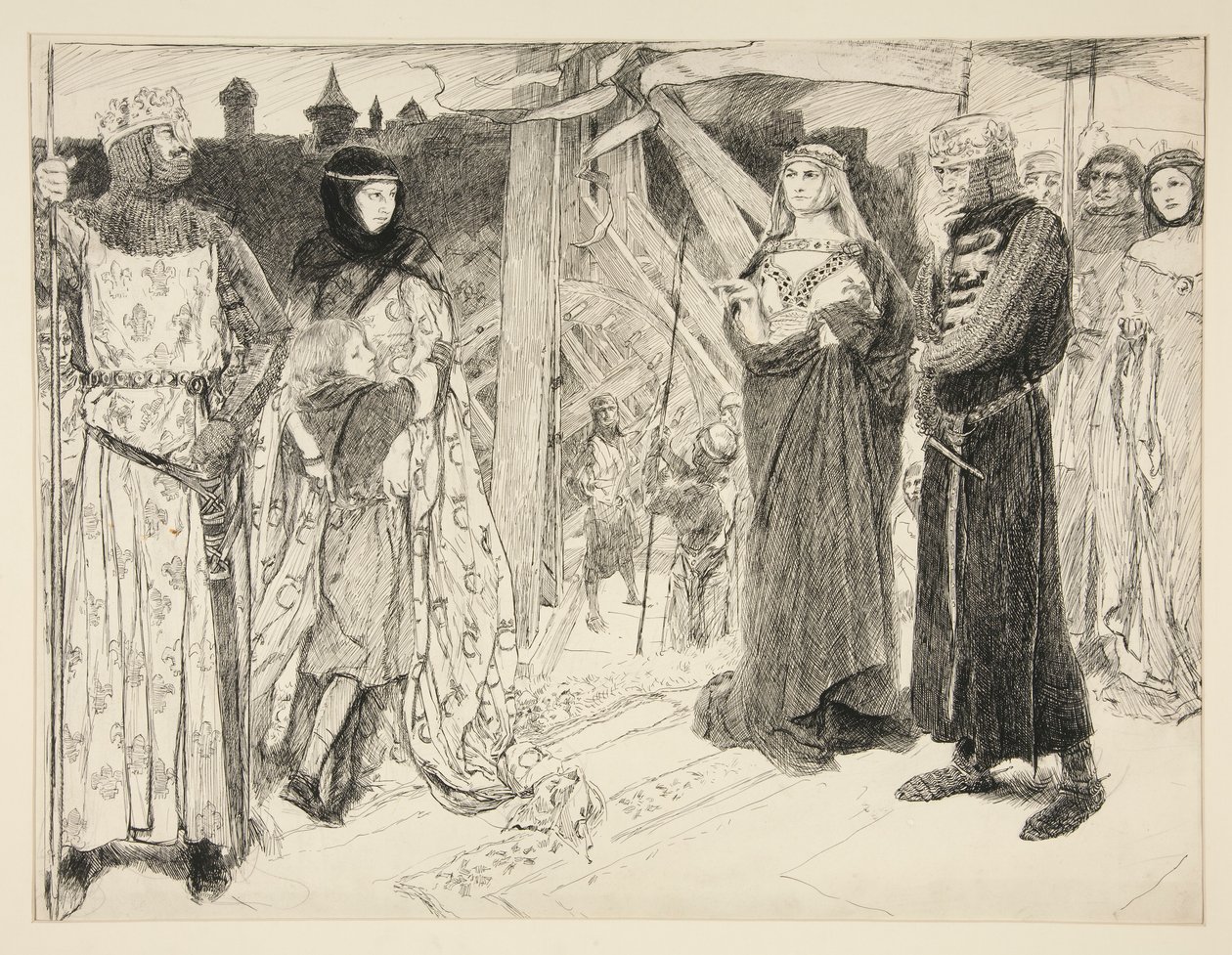 Cezayir surlarının önünde: by Edwin Austin Abbey