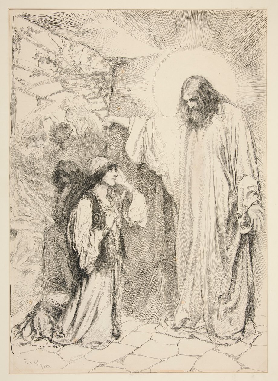 Mesih ve Mary Magdalene by Edwin Austin Abbey