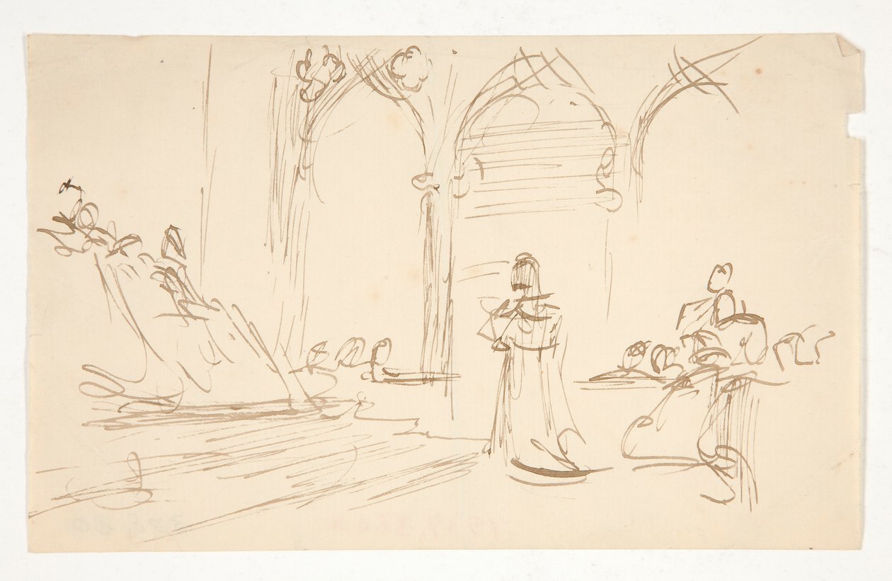 için erken çalışma by Edwin Austin Abbey