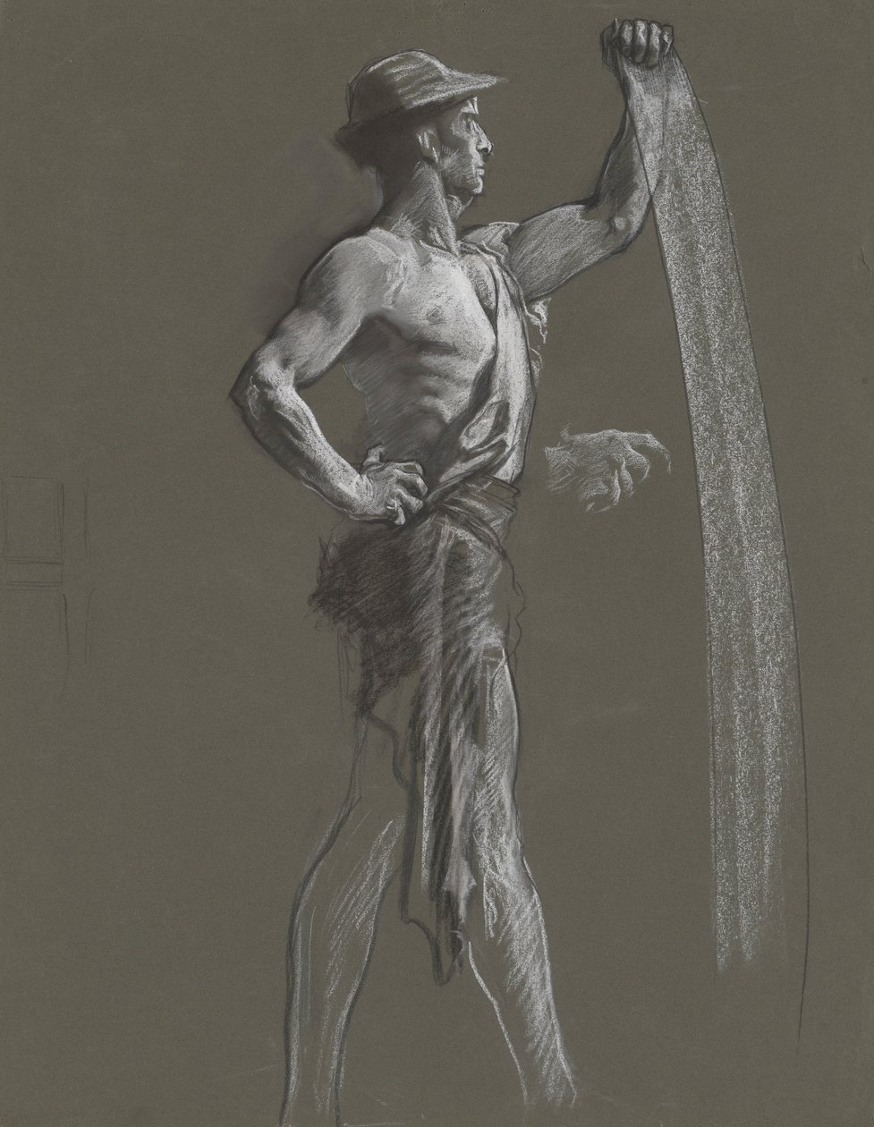 için şekil çalışması by Edwin Austin Abbey