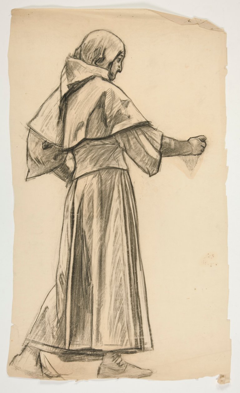 Kral Arthur için şekil çalışması by Edwin Austin Abbey