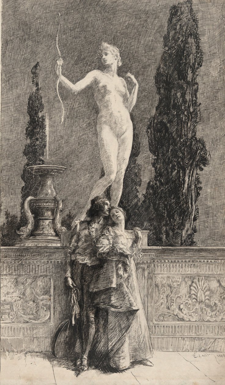 Lorenzo ve Jessica: by Edwin Austin Abbey