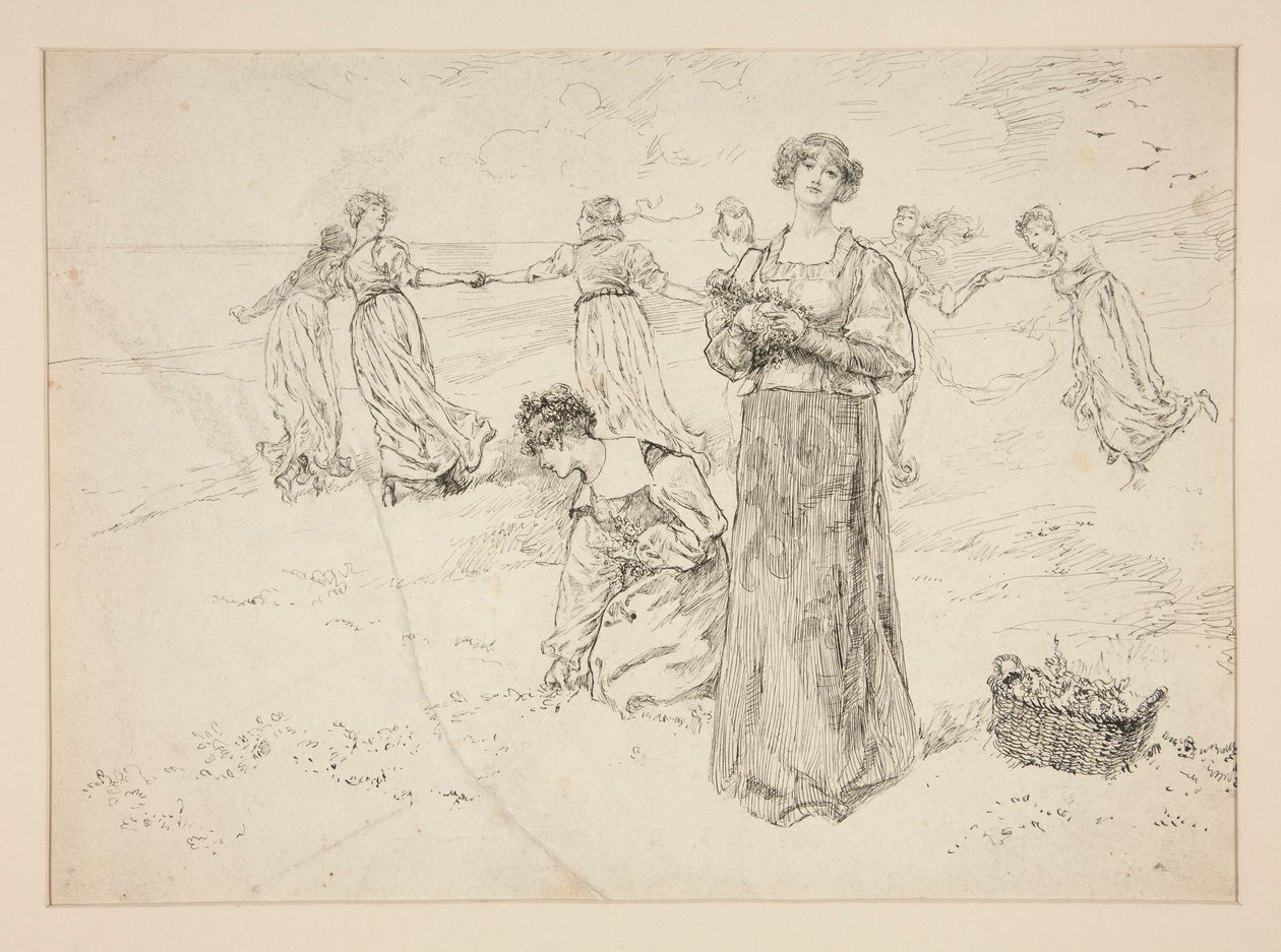 için eskiz by Edwin Austin Abbey