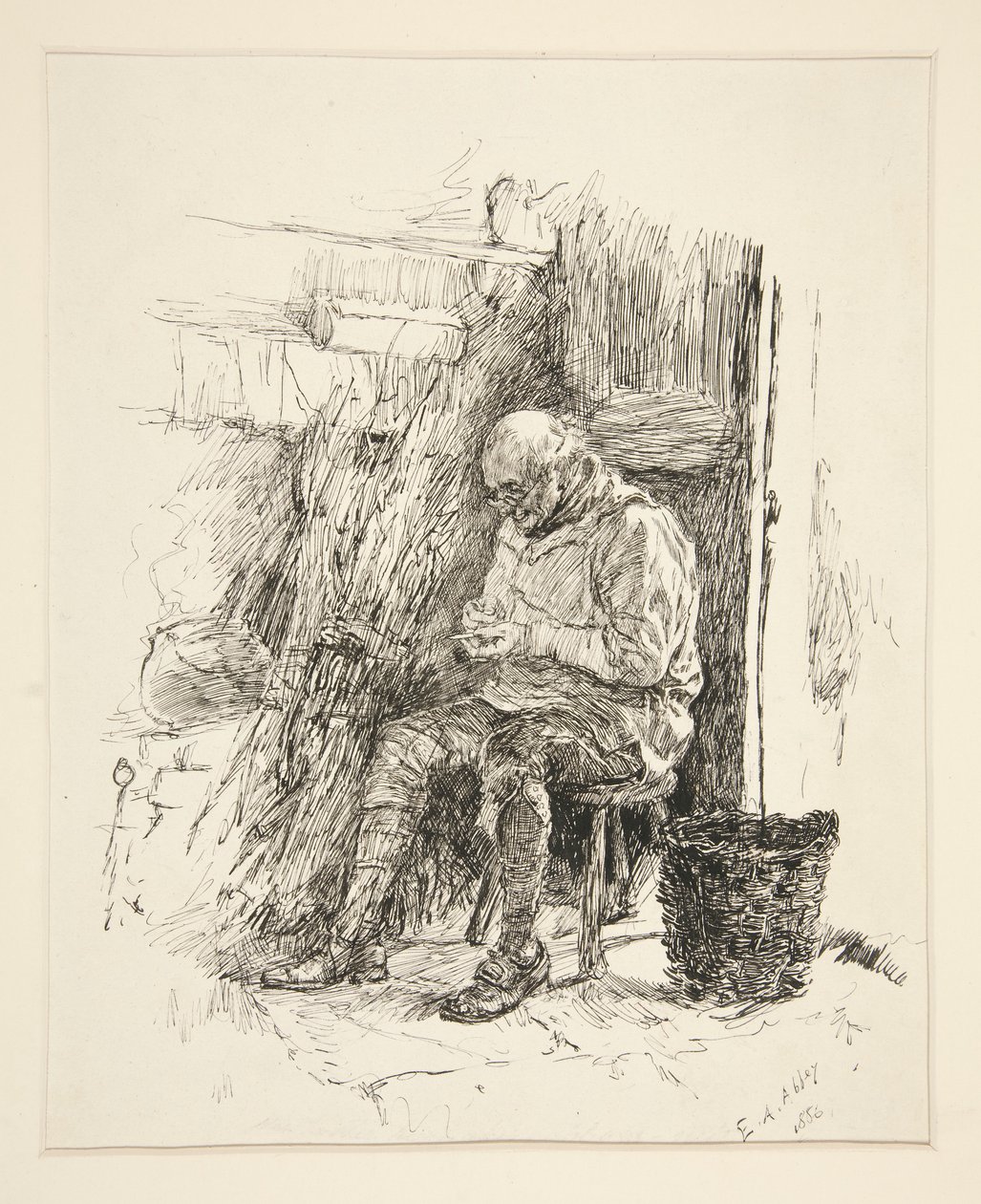 için eskiz by Edwin Austin Abbey