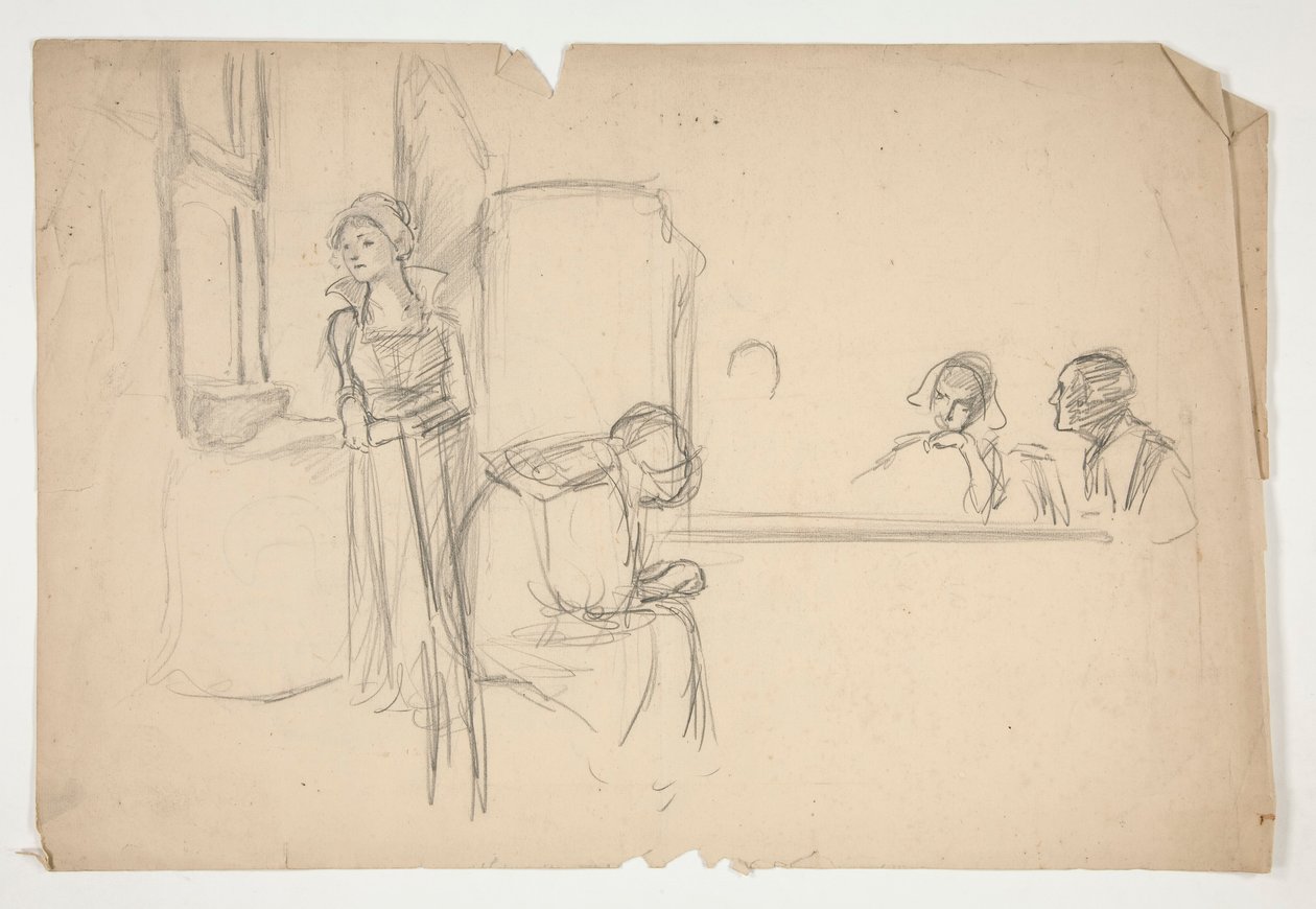 için çalışma by Edwin Austin Abbey