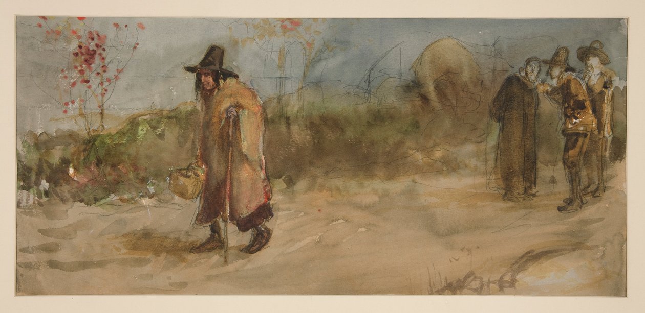 için çalışma by Edwin Austin Abbey