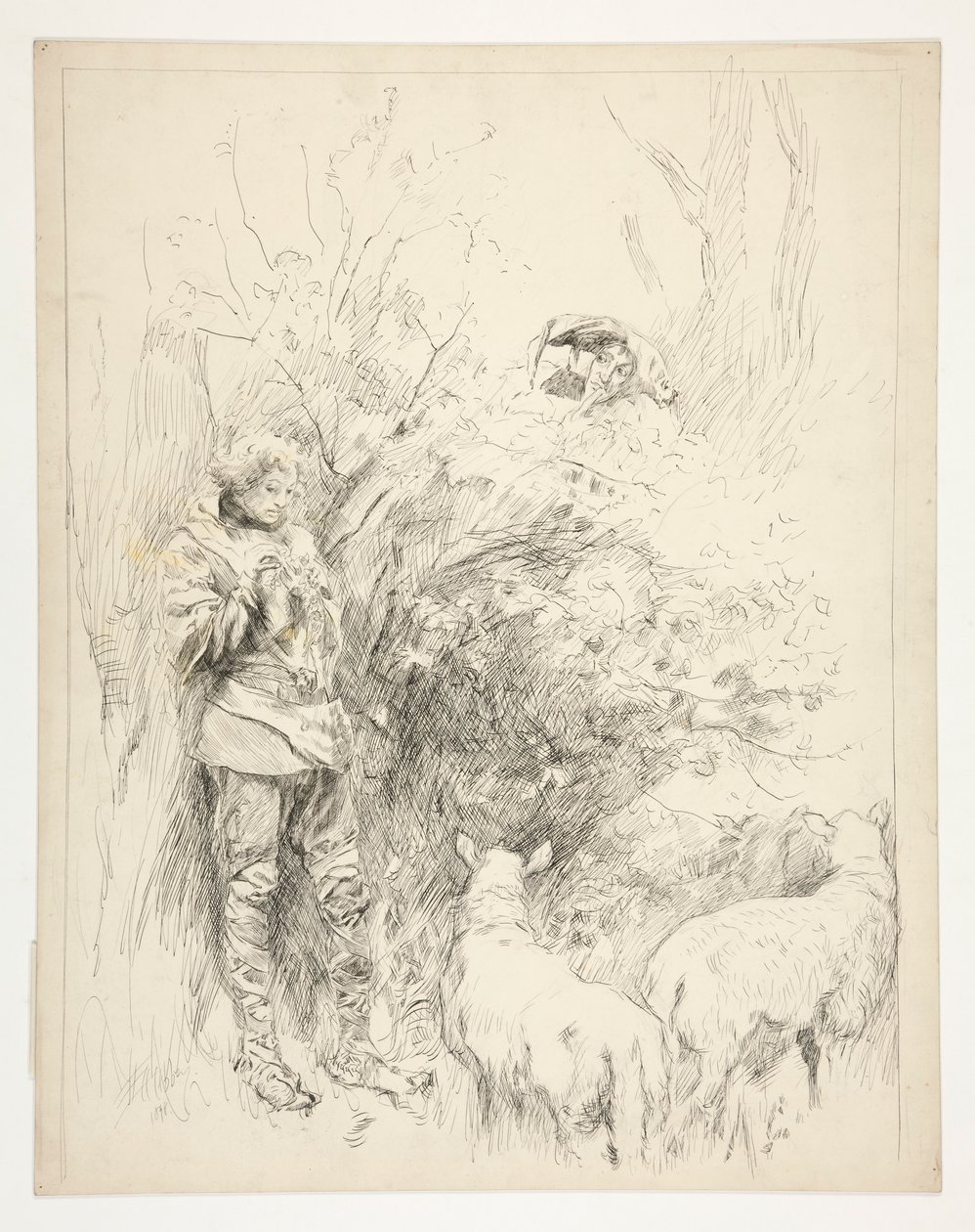 Nergis şarkısı. Çoban ve aptal by Edwin Austin Abbey