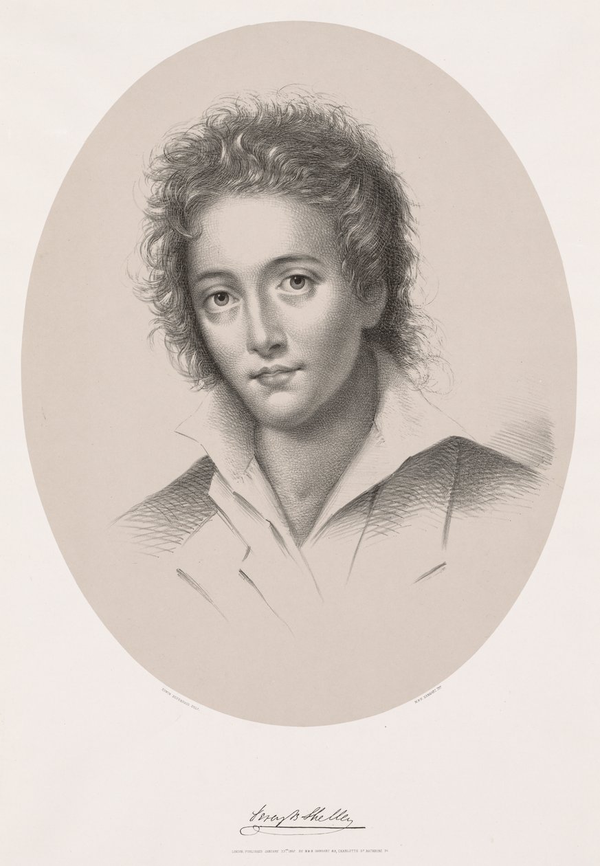 Percy Bysshe Shelley, 1867. by Edwin Beyerhaus