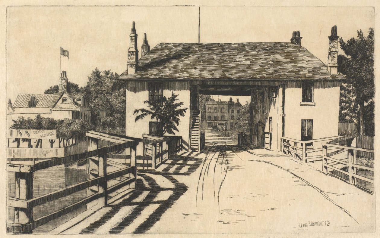 Fulham Köprüsü Tavernası by Edwin Edwards