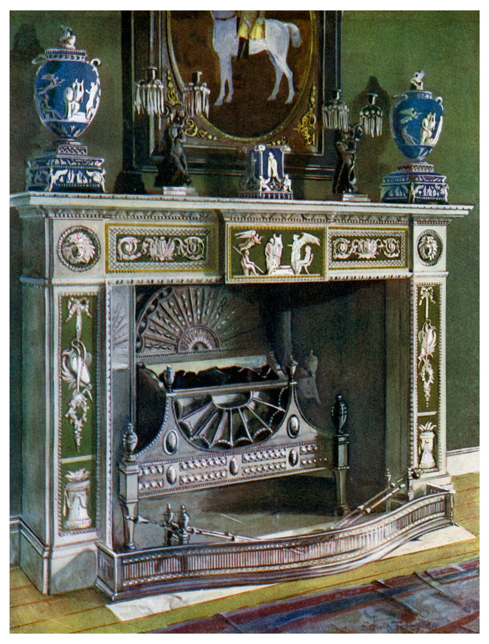 Wedgwood Flaxman bacası, Fontainebleau, Fransa, 1911-1912. by Edwin Foley