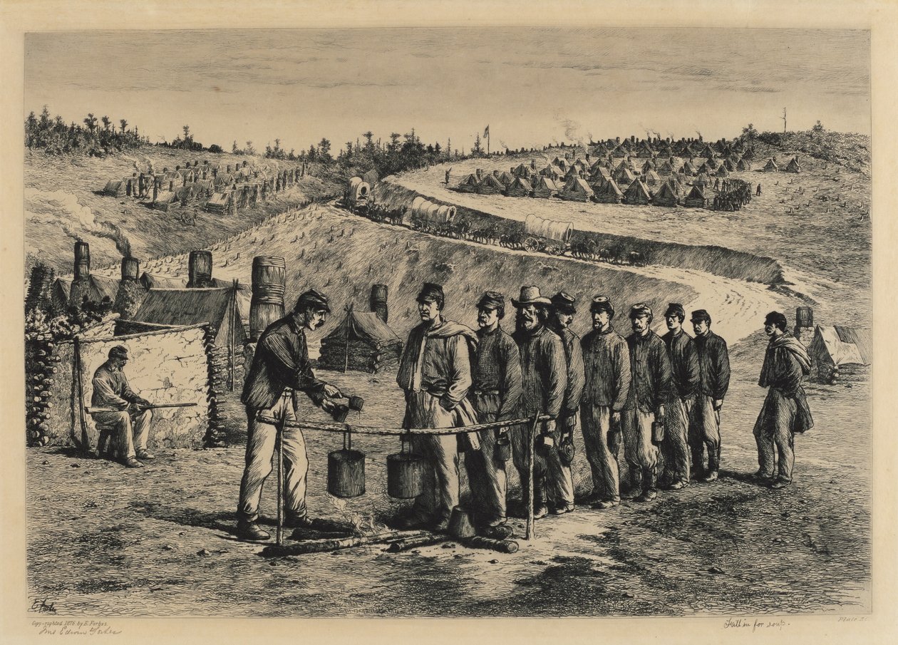 Çorba için düşmek by Edwin Forbes