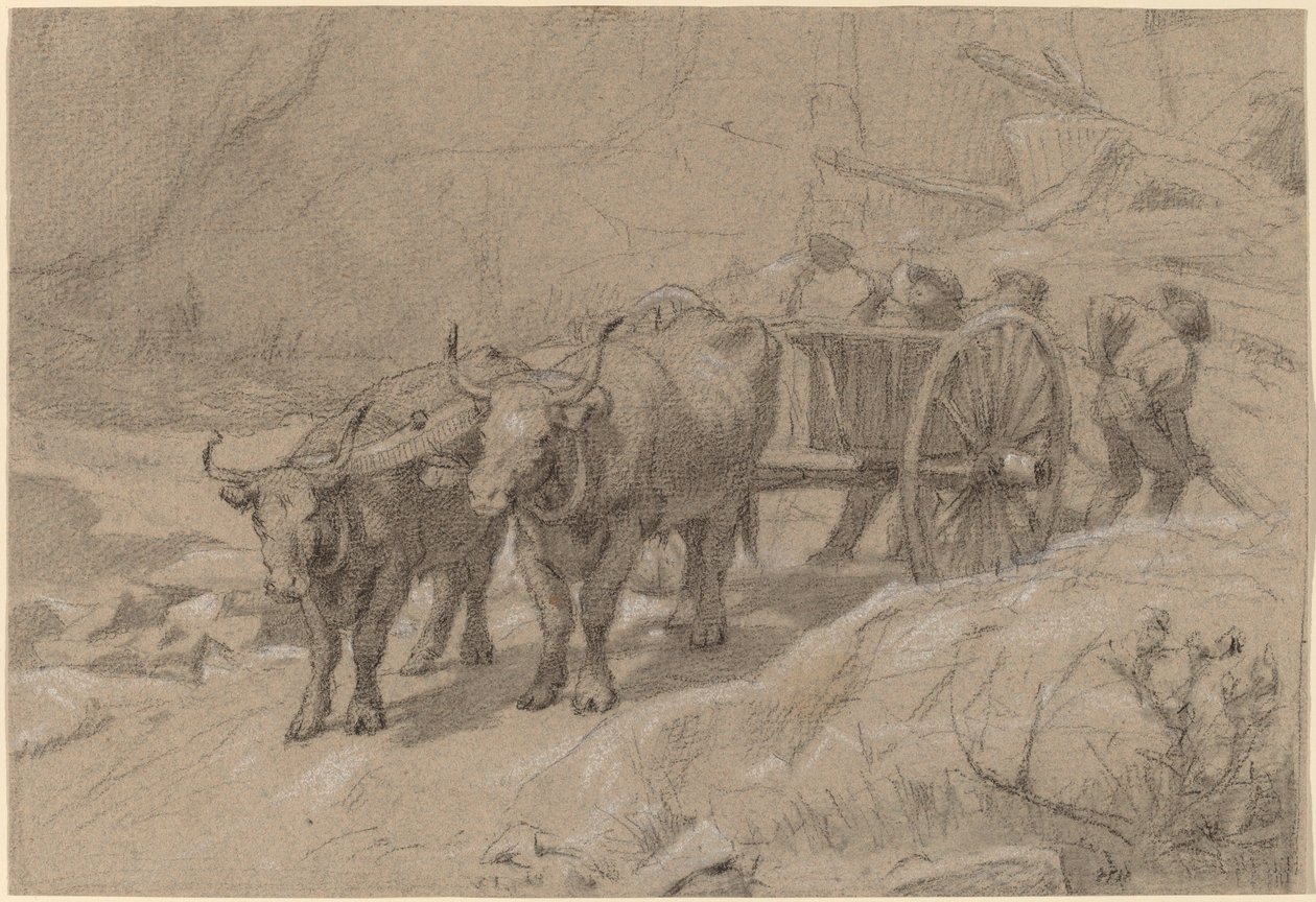 Öküz ve Çöp Arabası by Edwin Forbes