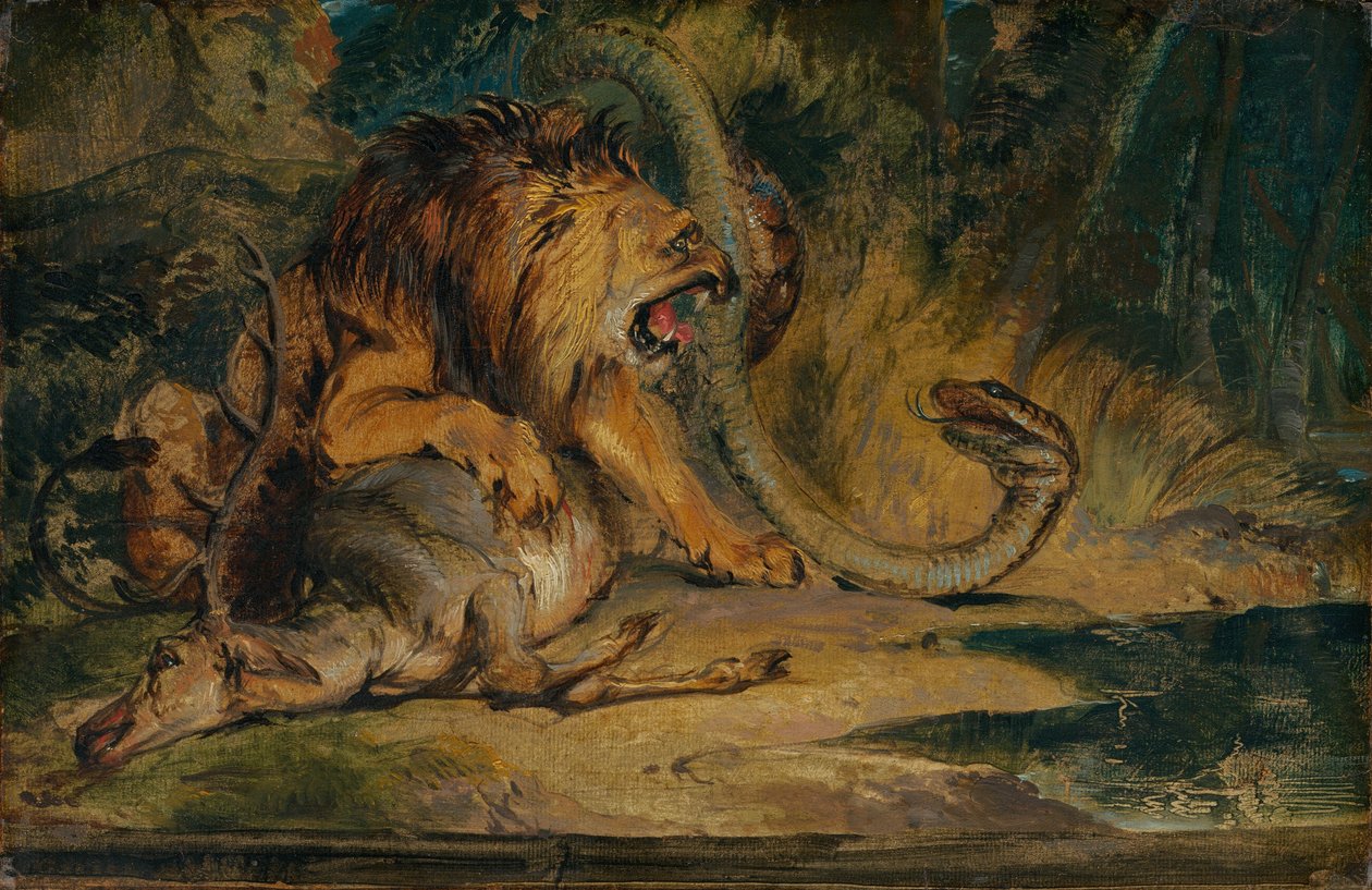 Avını Savunan Aslan, c. 1840. by Edwin Henry Landseer
