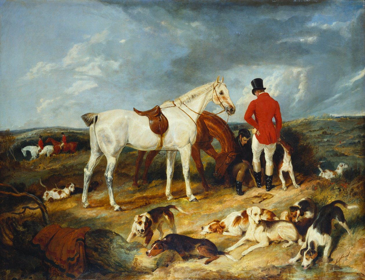 Avcılar ve Av Köpekleri, 1823 by Edwin Landseer