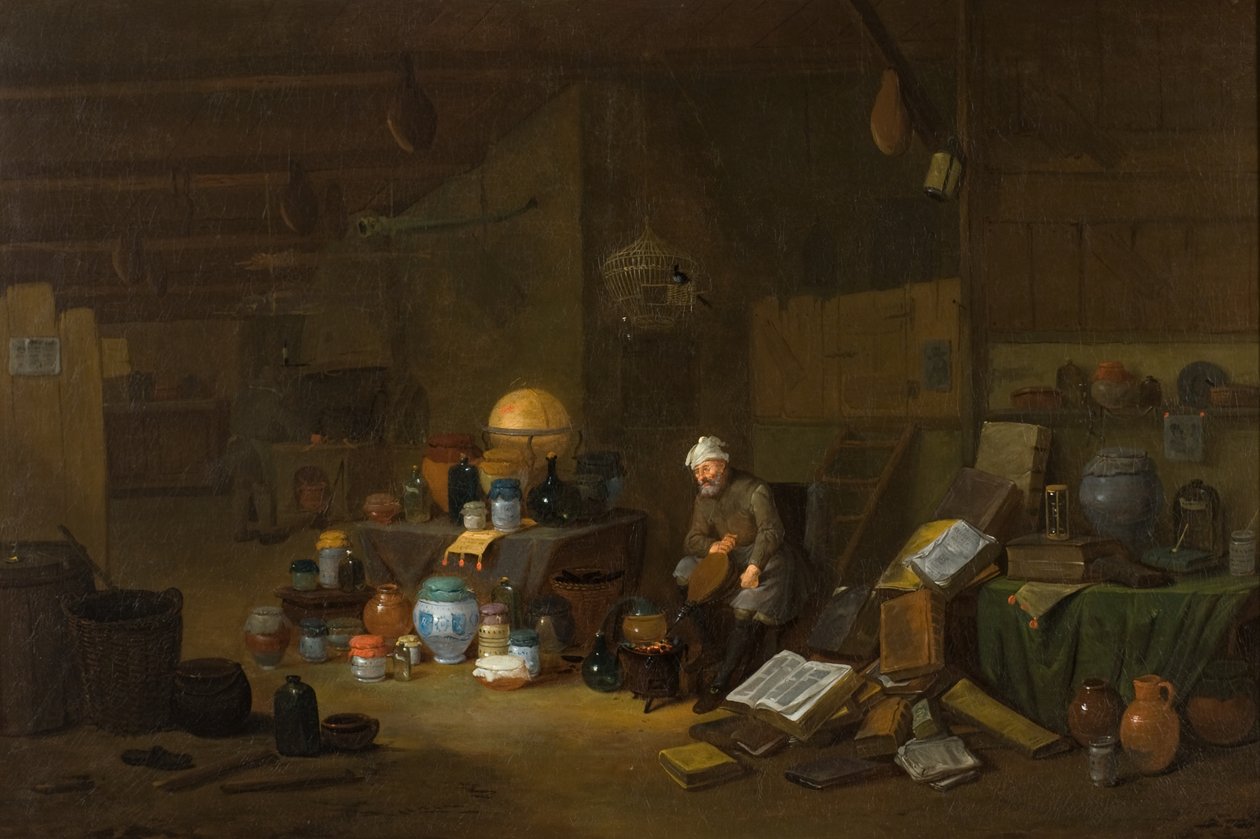 Kimyager by Egbert van the Elder (studio of) Heemskerck