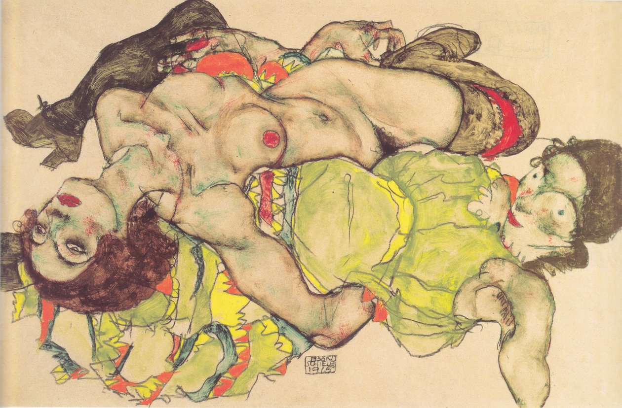 kadın aşıklar by Egon Schiele