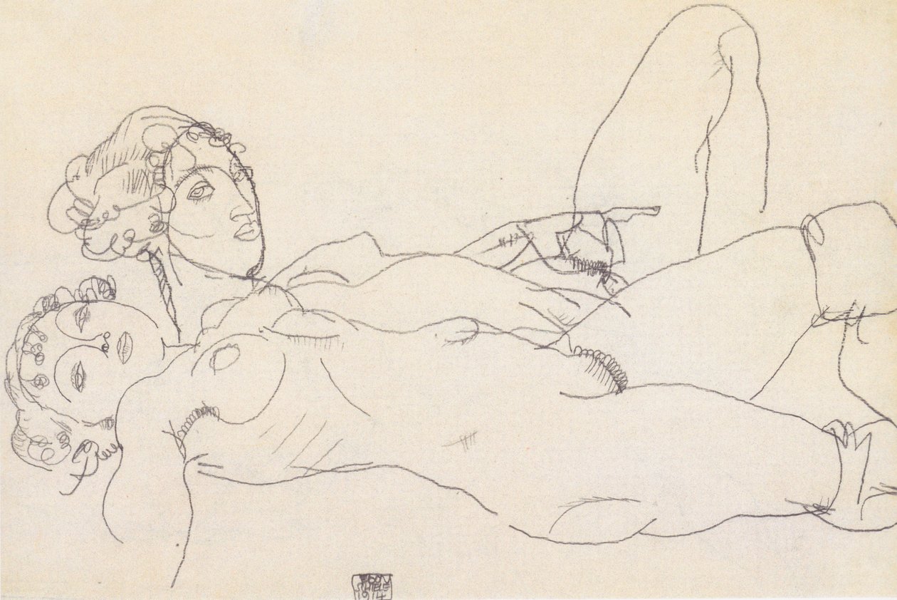 İki yalancı kız dosyası by Egon Schiele
