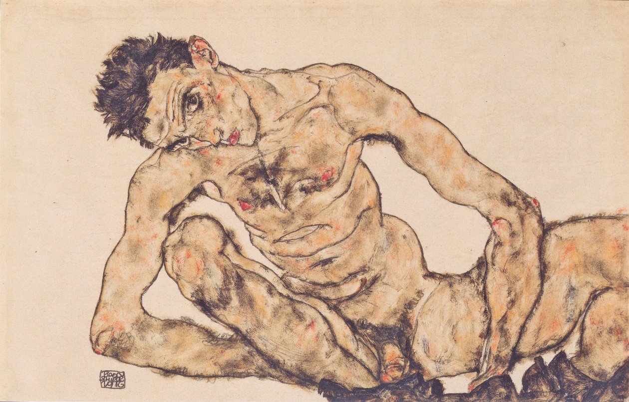Aktselbstbildnis by Egon Schiele