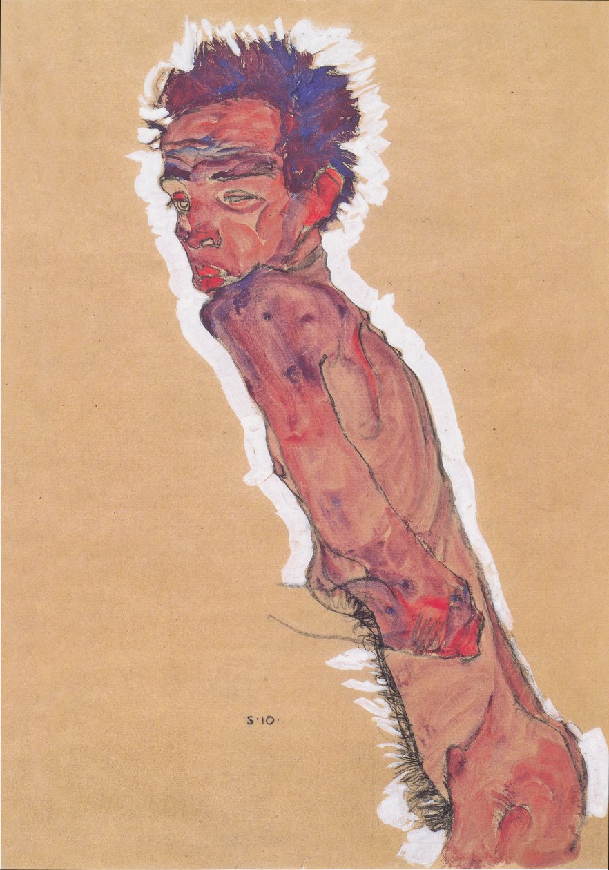 çıplak otoportre by Egon Schiele