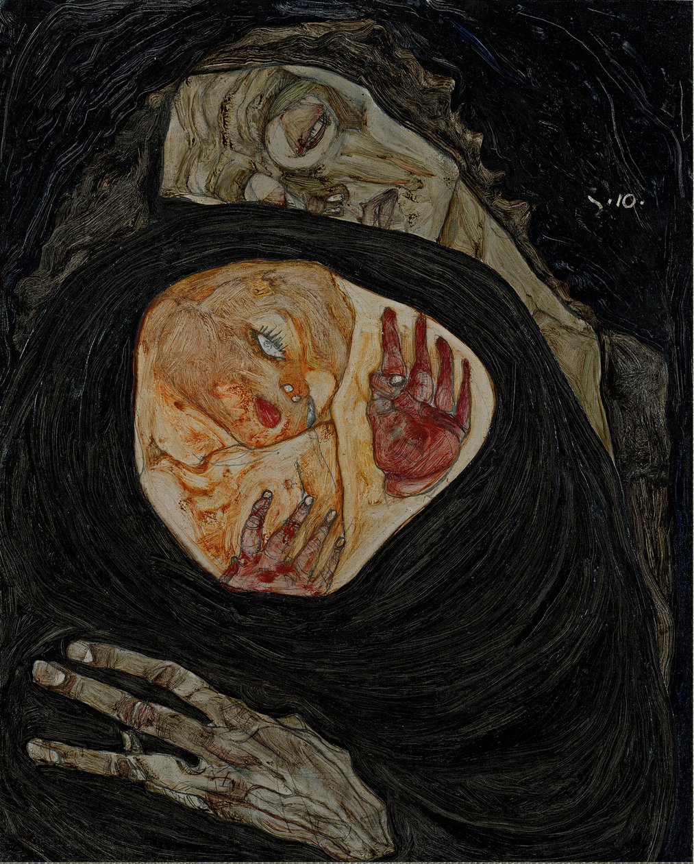 ölü anne ben by Egon Schiele