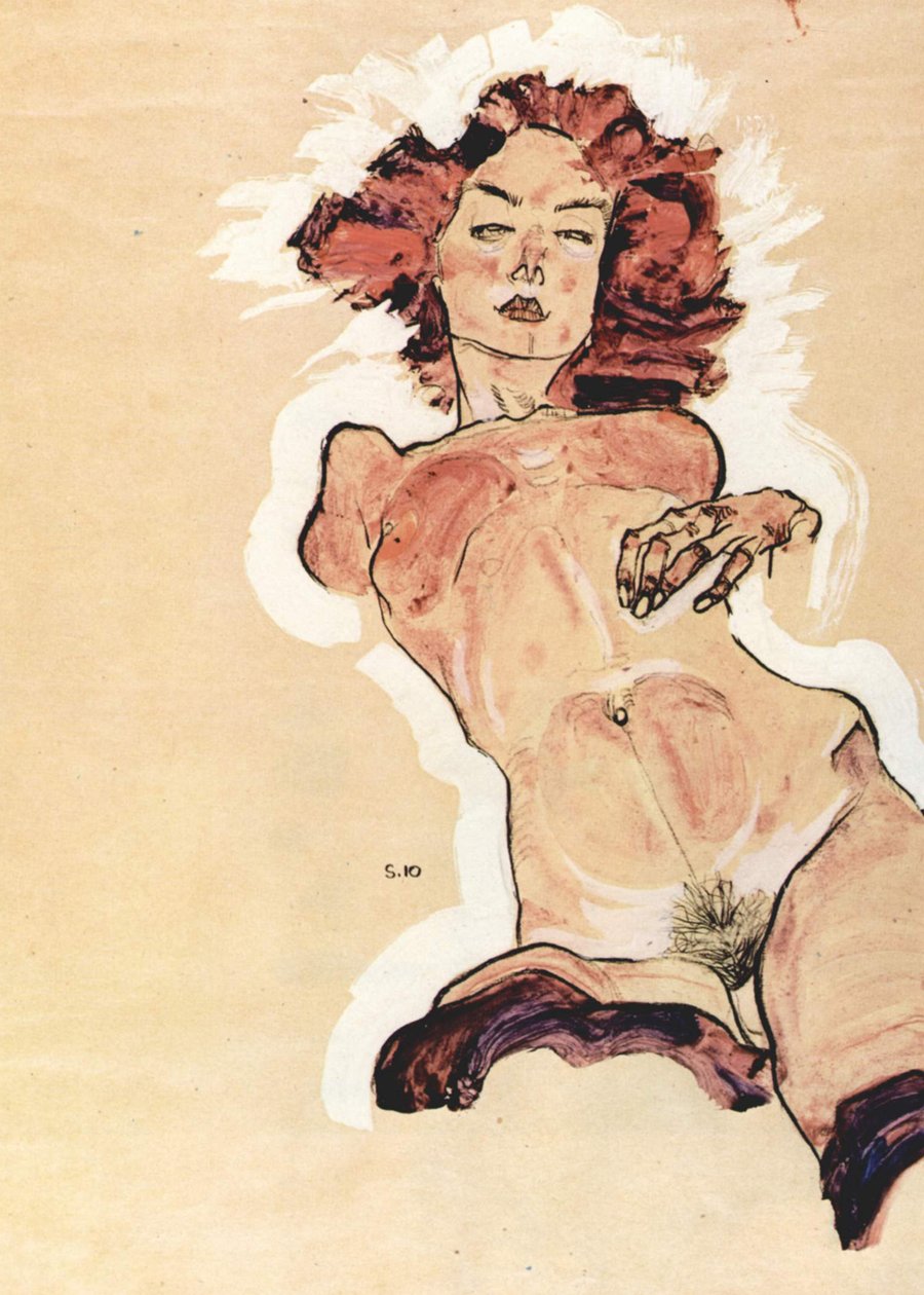 kadın çıplak by Egon Schiele