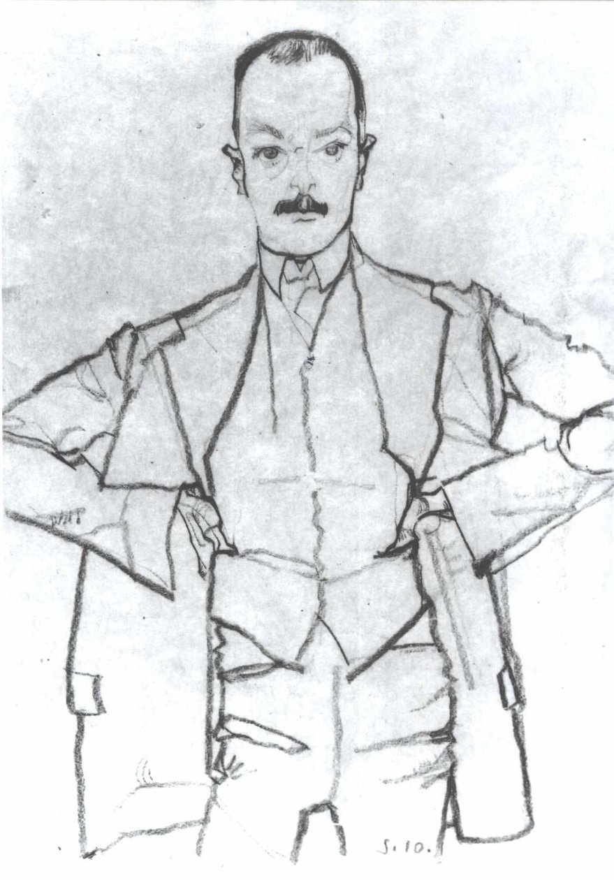 Portre Arthur Roessler by Egon Schiele