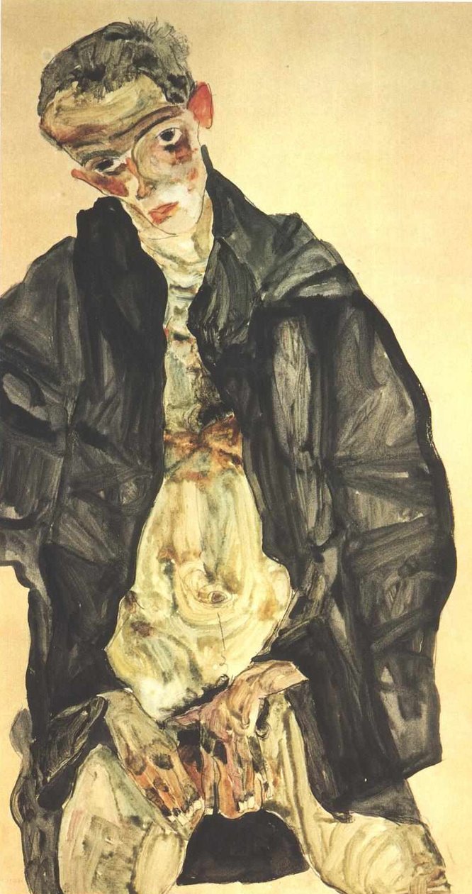 Liseden mezun olan otoportre by Egon Schiele