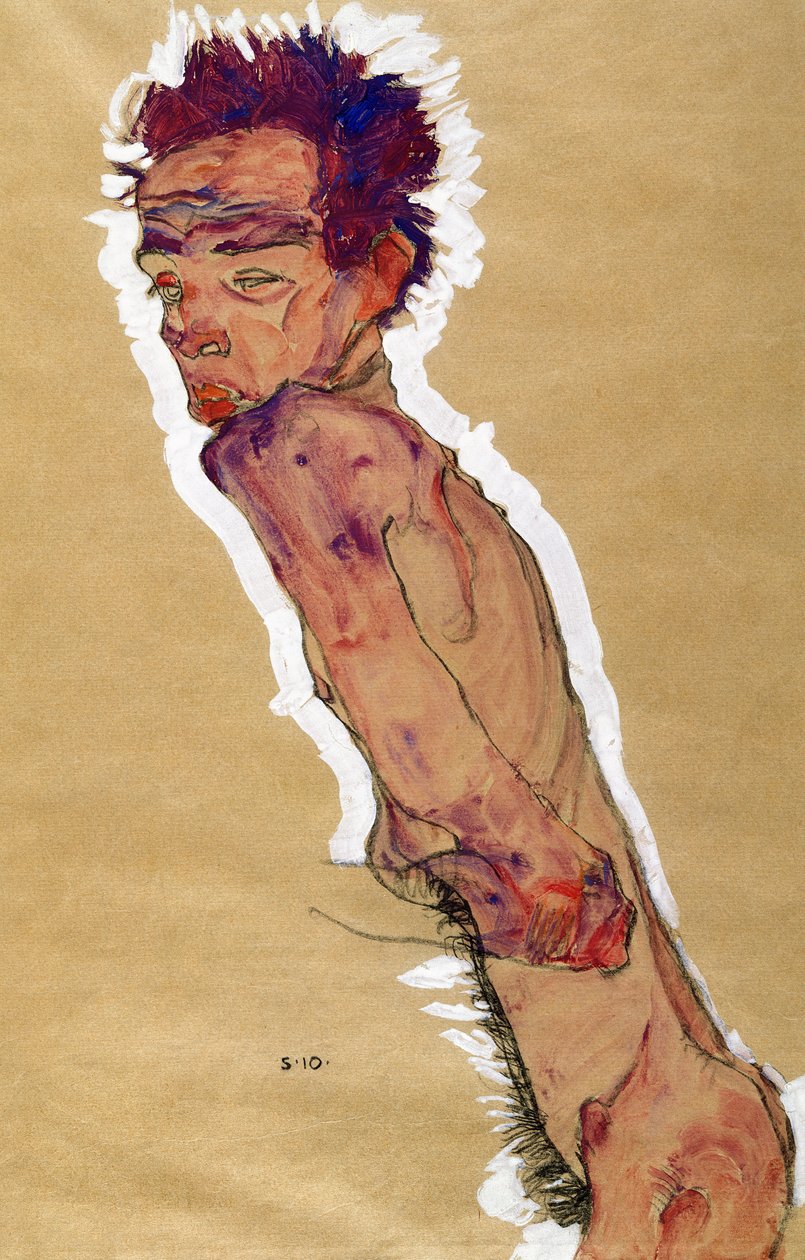 Çıplak Otoportre, 1910 by Egon Schiele
