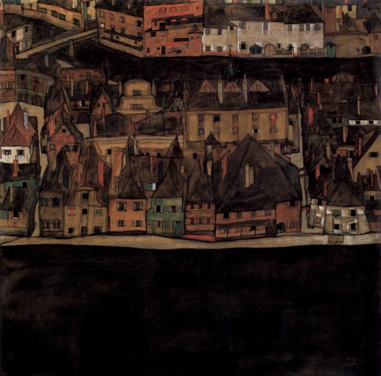 Küçük kasaba by Egon Schiele