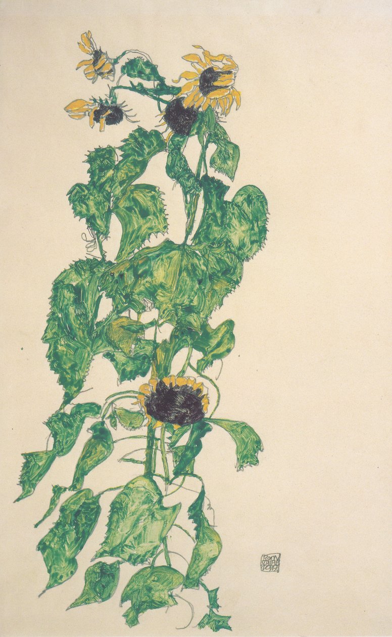 ayçiçekleri by Egon Schiele